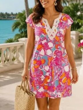 💕LILLY PULITZER🌴BREWSTER DRESS/SHORELY BLUE/FEELING TANKED